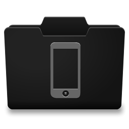 Black Grey Movil Icon 256x256 png